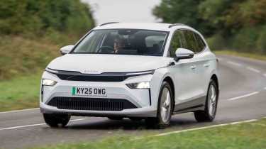 Skoda Enyaq - front cornering, right